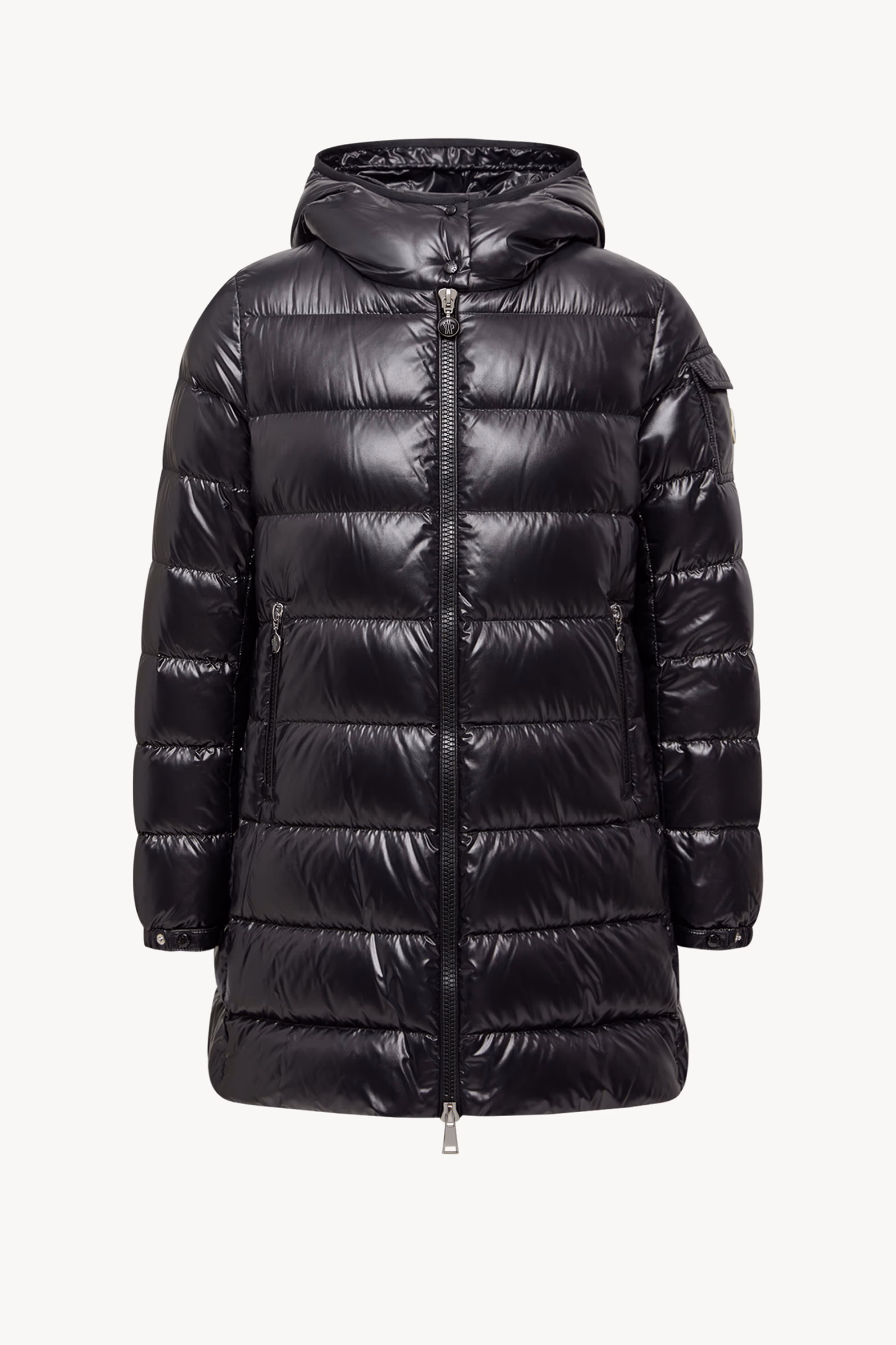 Doudoune mi-longue à capuche Courcelles Femmes Noir Moncler 2
